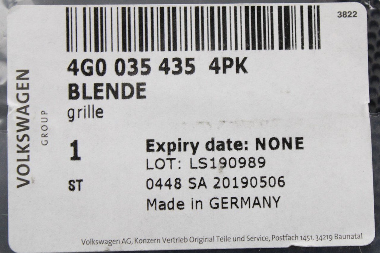 Audi A6 S6 RS6 2011-18 door speaker grill trim (rear left) 4G0035435 4PK