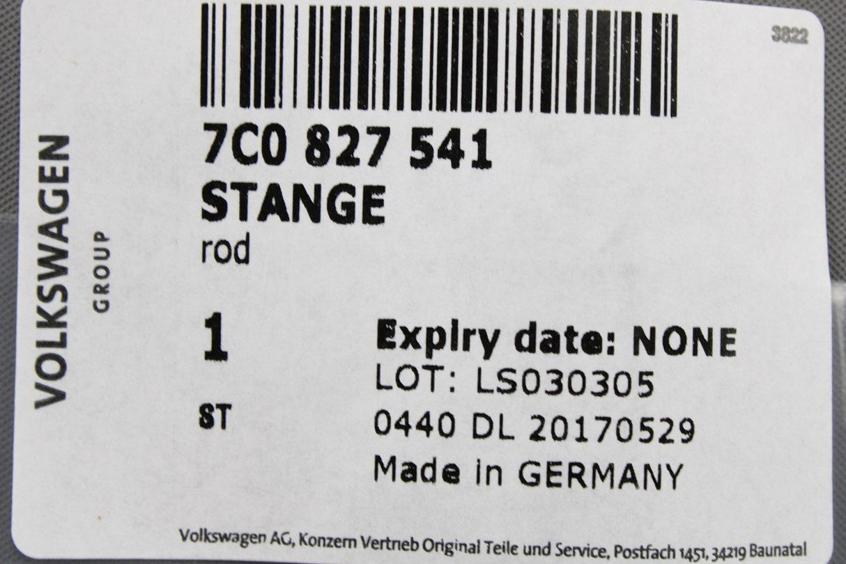 VW Crafter 2017-Onward rear wing door lock connecting rod 7C0827541