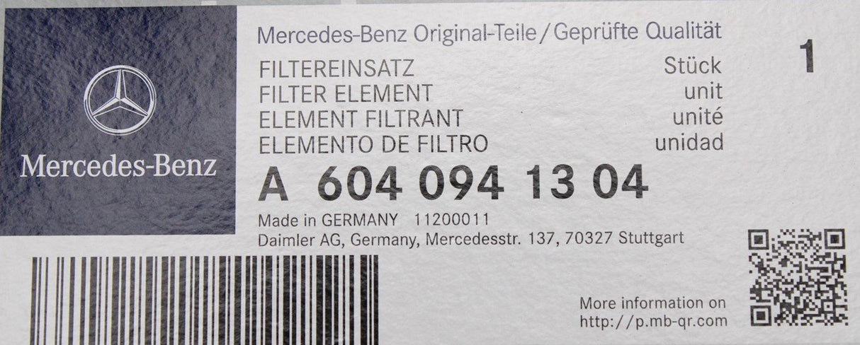 Mercedes-Benz C-Class air filter element A6040941304