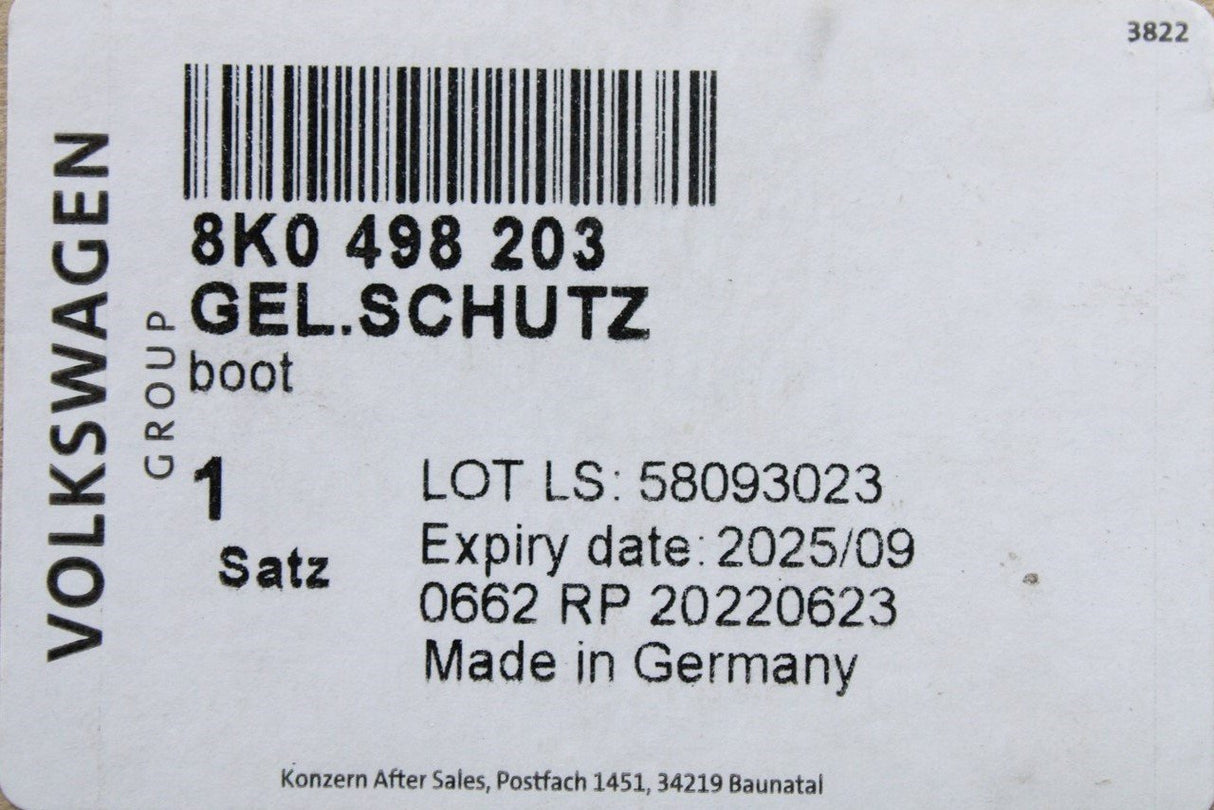 Audi A4 A5 A6 A7 A8 Q5 08-17 outer CV boot repair kit (100mm) 8K0498203