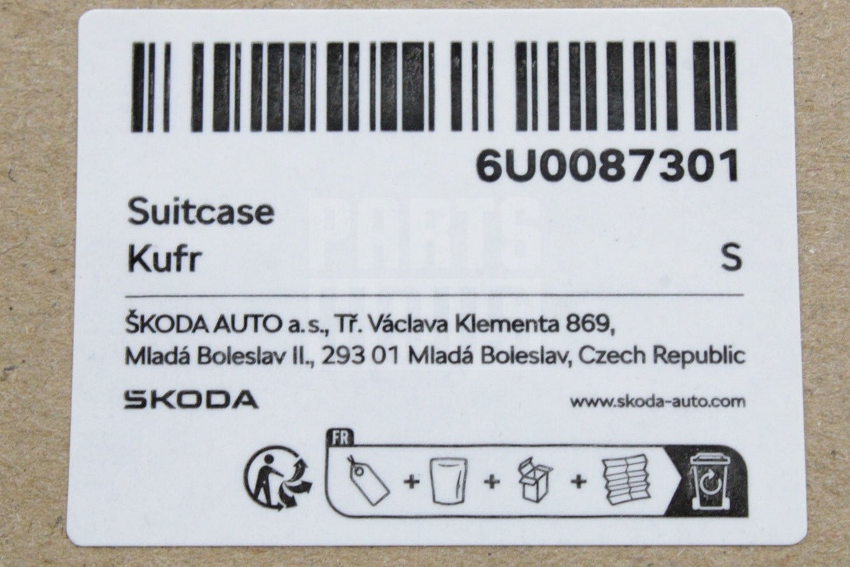 Skoda cabin luggage suitcase in black 6U0087301