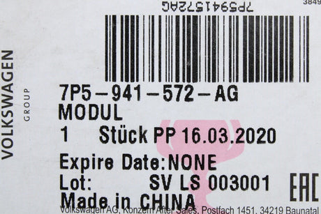 VW Golf MK7.5 Tiguan Golf SV LED headlight power module 7P5941572AG