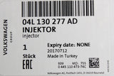 VW Golf MK7 Audi A3 Skoda Octavia SEAT 1.6 TDI fuel injector 04L130277AD