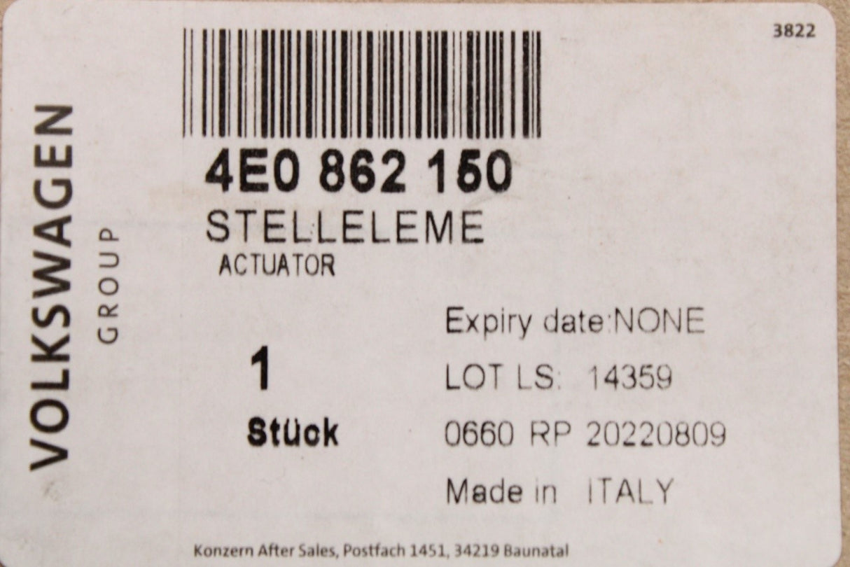 Audi A2 2000-2005 A8 S8 D3 2003-2010 fuel filler flap actuator 4E0862150