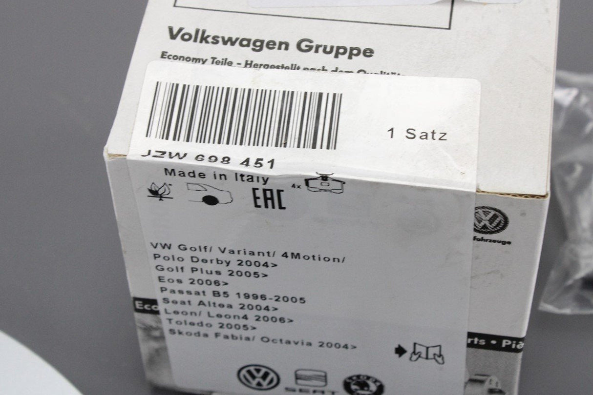 VW Audi Skoda SEAT 253mm brake discs with pads (rear) JZW698601AA
