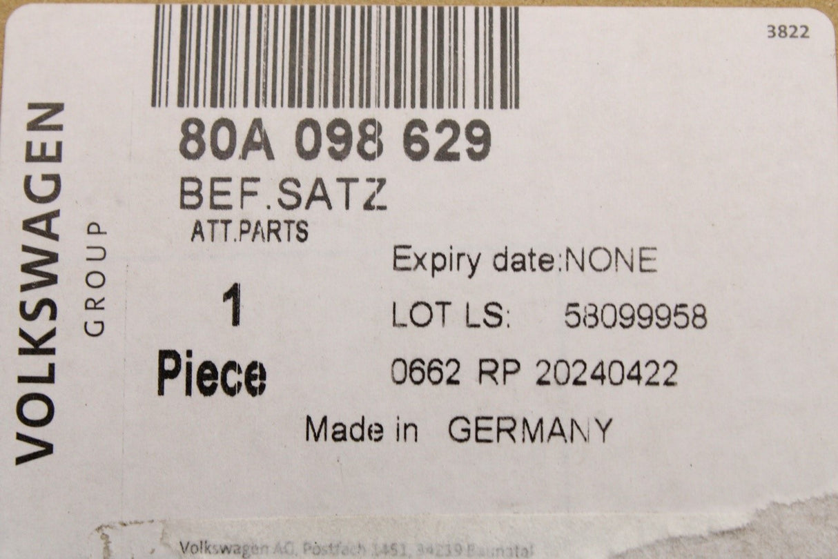 Audi Q5 2017-on wheel arch liner attachment parts kit 80A098629