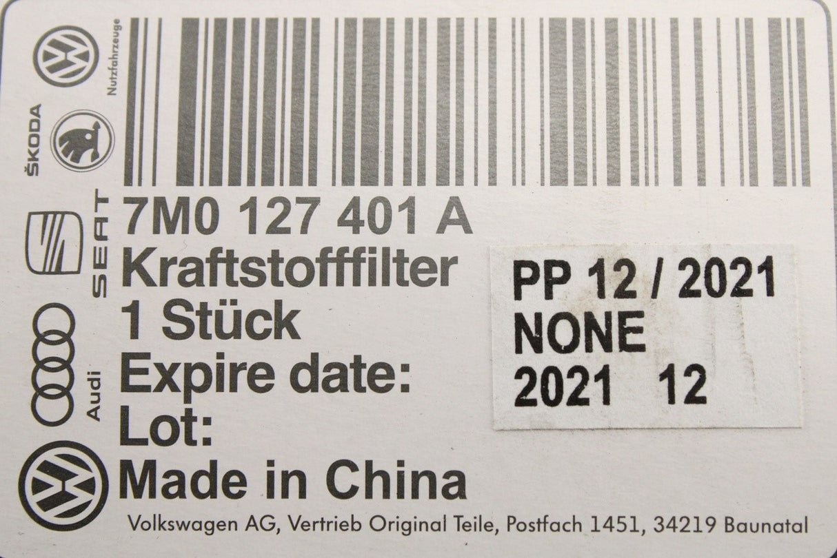 VW Sharan SEAT Alhambra 1996-10 1.9 TDI fuel filter 7M0127401A