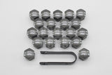 Skoda accessory 17mm grey wheel bolt cover cap set (x20) 000071215P UZ7