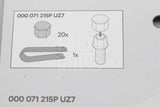 Skoda accessory 17mm grey wheel bolt cover cap set (x20) 000071215P UZ7