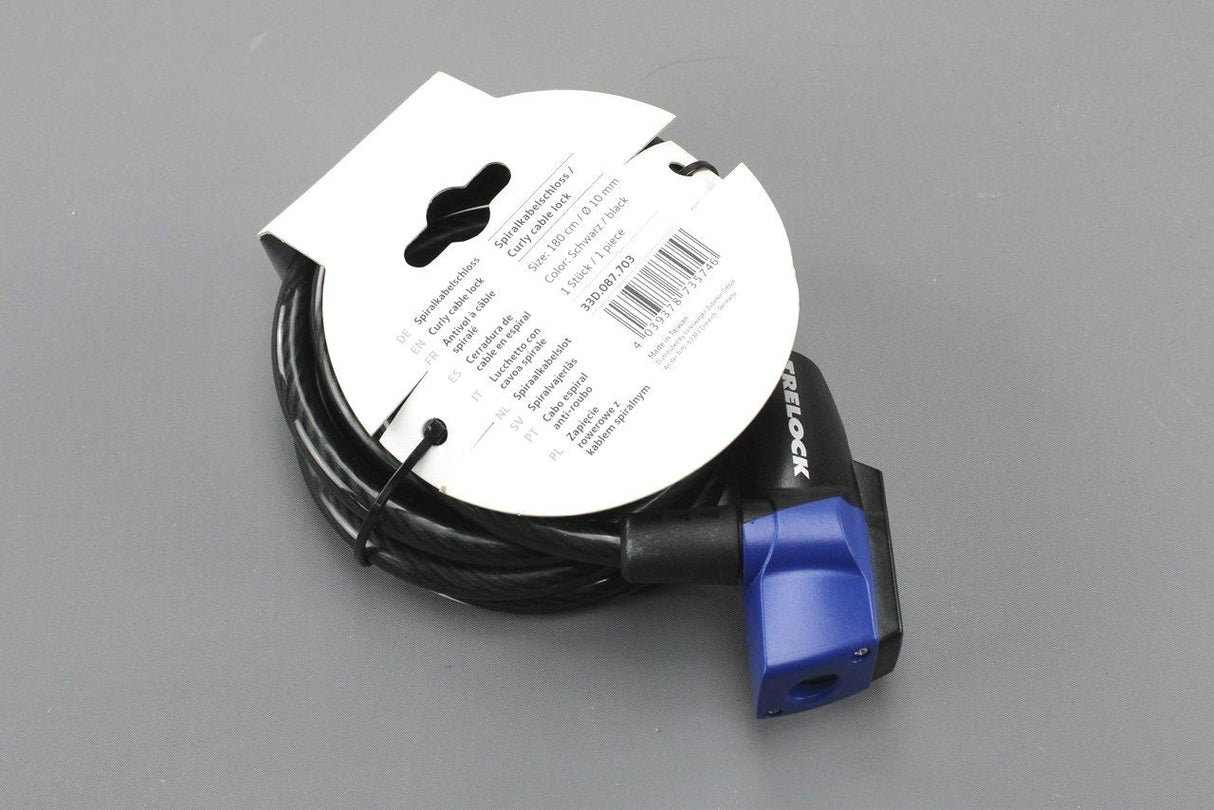 VW Accessory bike lock Trelock spiral cable lock 180cm x 10mm 33D087703