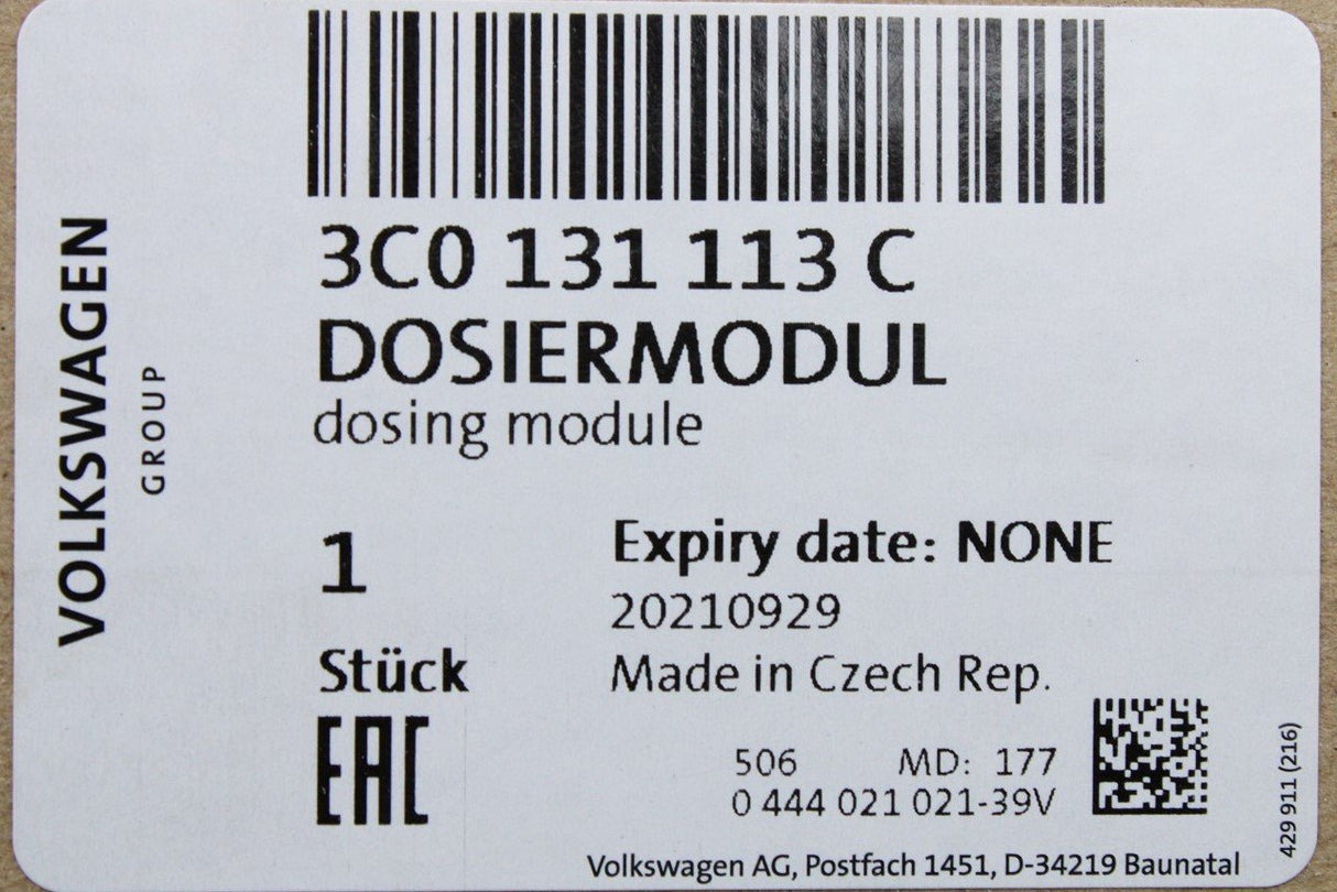 VW Audi Skoda SEAT adblue injector unit 3C0131113C