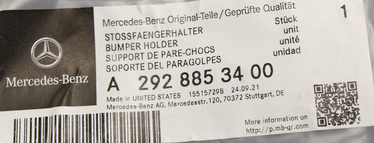 Mercedes-Benz ML GLE GL GLS bumper exhaust bracket (right) A2928853400