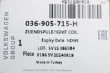 VW Audi Skoda SEAT 1.2 1.4 1.6 ignition coil (x1) 036905715H