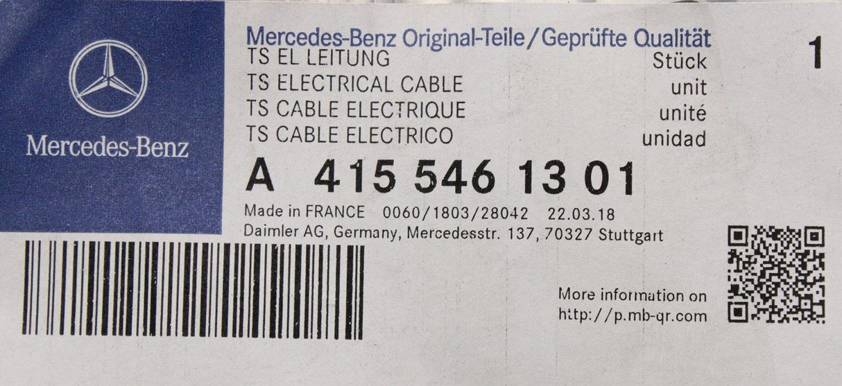 Mercedes-Benz wiring kit A4155461301