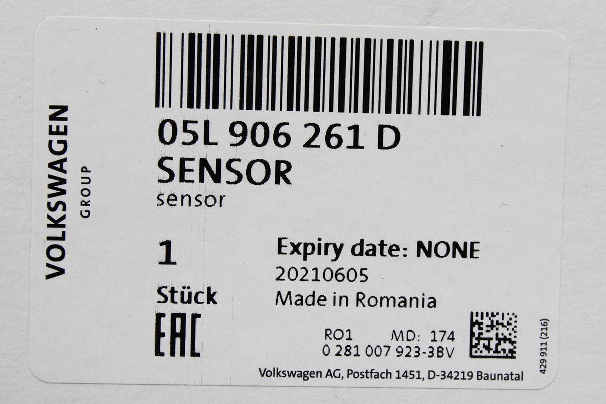 VW Audi Skoda SEAT 2.0 TDI post DPF particle sensor 05L906261D