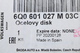 Skoda Fabia 00-15 Roomster 06-15 Steel wheel rim 15x6J 6Q0601027M 03C