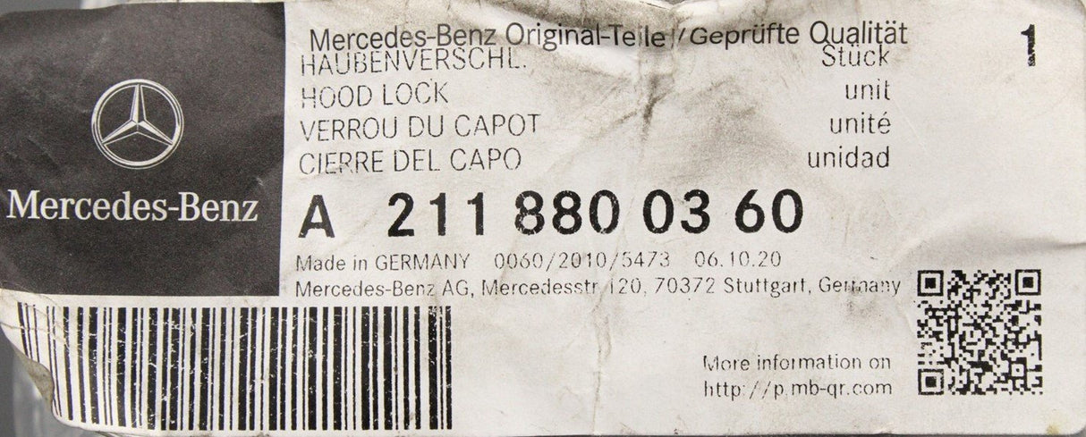 Mercedes-Benz E-Class bonnet catch A2118800360