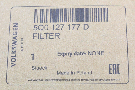 VW Golf MK7 Passat Audi A3 TT Octavia 1.6 2.0 TDI fuel filter 5Q0127177D