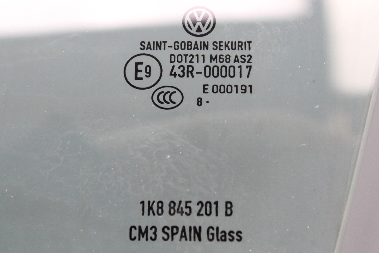 VW Scirocco 2009-2018 front side door window glass (left) 1K8845201B