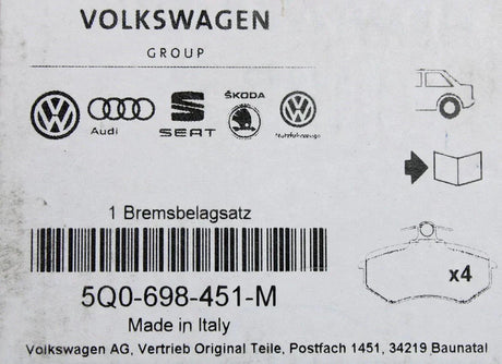 VW Beetle Jetta SEAT Leon Octavia rear brake pads 5Q0698451M