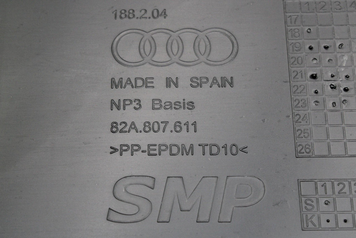 Audi A1 2019-on front bumper lower under guard cover