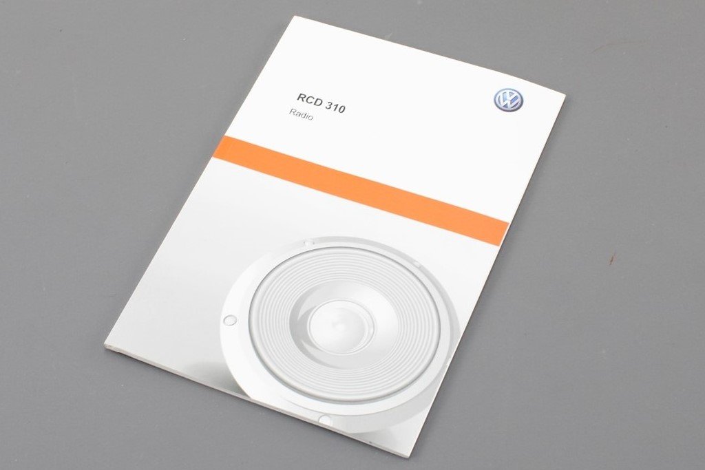 VW RCD 310 Radio operators instruction manual 1315R631R20