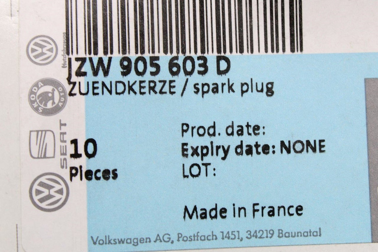 VW Beetle Golf MK4 Lupo Polo 1.4 1.6 2.0 spark plugs (x4) JZW905603D