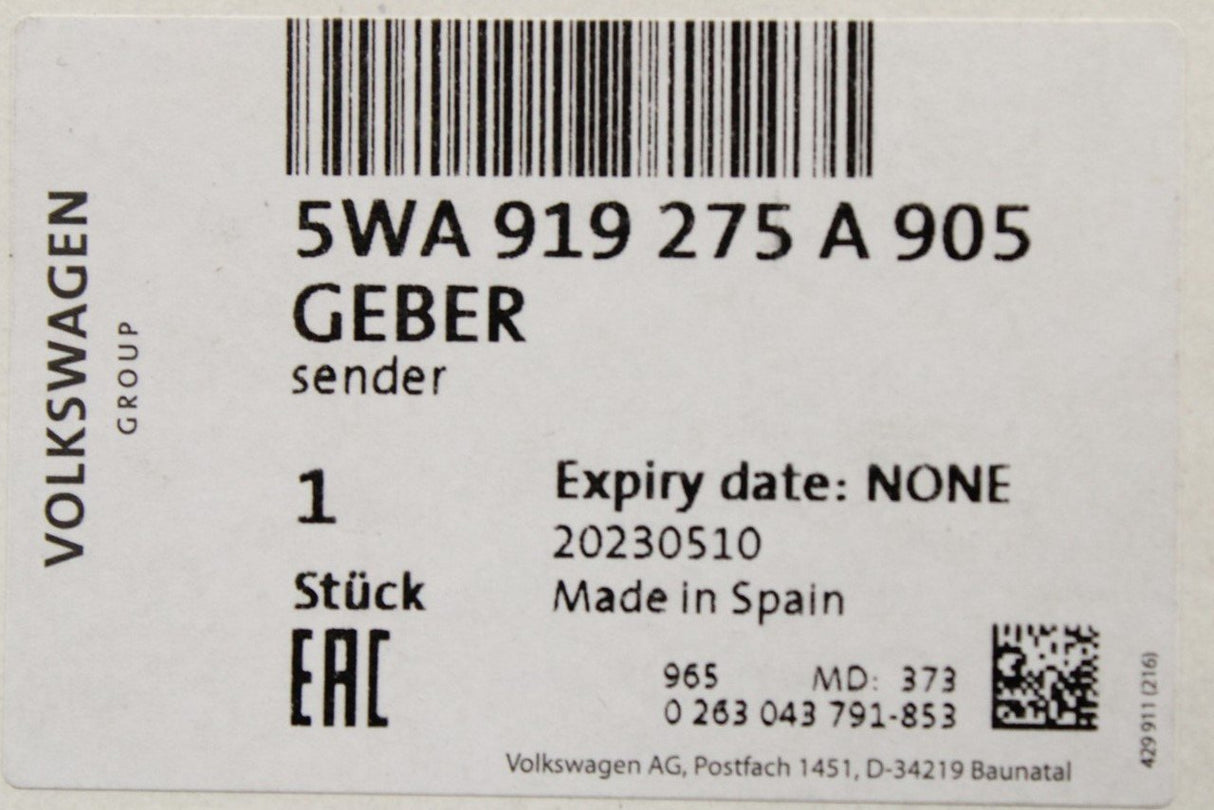 VW Golf MK8 Audi Q4 e-Tron SEAT Leon 20-on parking sensor 5WA919275A 905