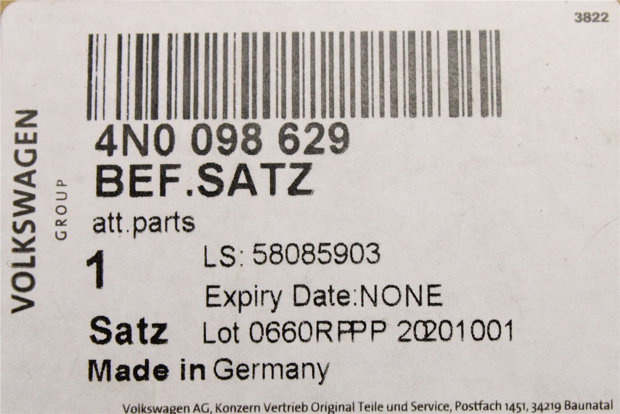 Audi A8 S8 2018-on wheel arch liner attachment screw set 4N0098629
