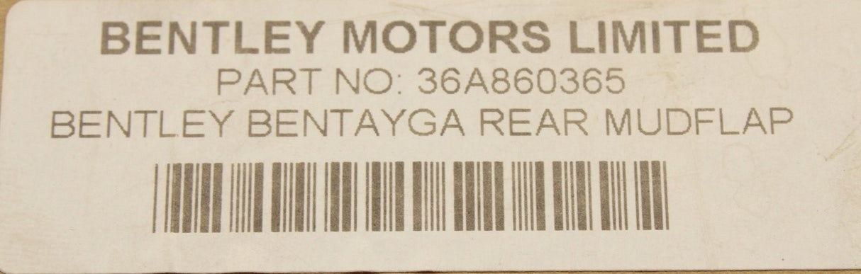 Bentley Bentayga 2017-2020 mud flap set (rear) 36A860365