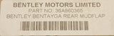 Bentley Bentayga 2017-2020 mud flap set (rear) 36A860365