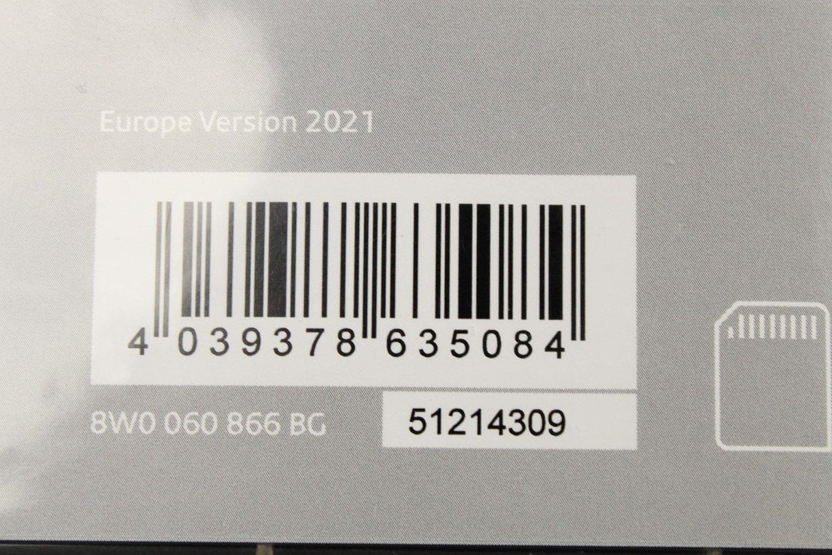 Audi MMI Navigation (MIB-HS) map data SD card (Europe 2021) 8W0060867BG