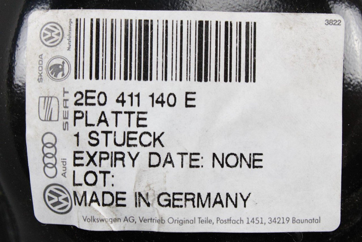 VW Crafter 2006-16 front axle beam stop plate (right) 2E0411140E