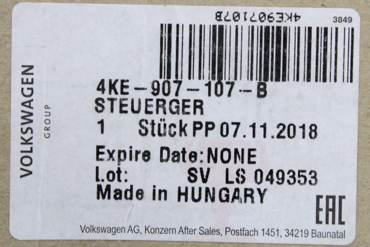 VW Touareg Audi A6 A7 A8 Q8 driver assist system control unit 4KE907107B