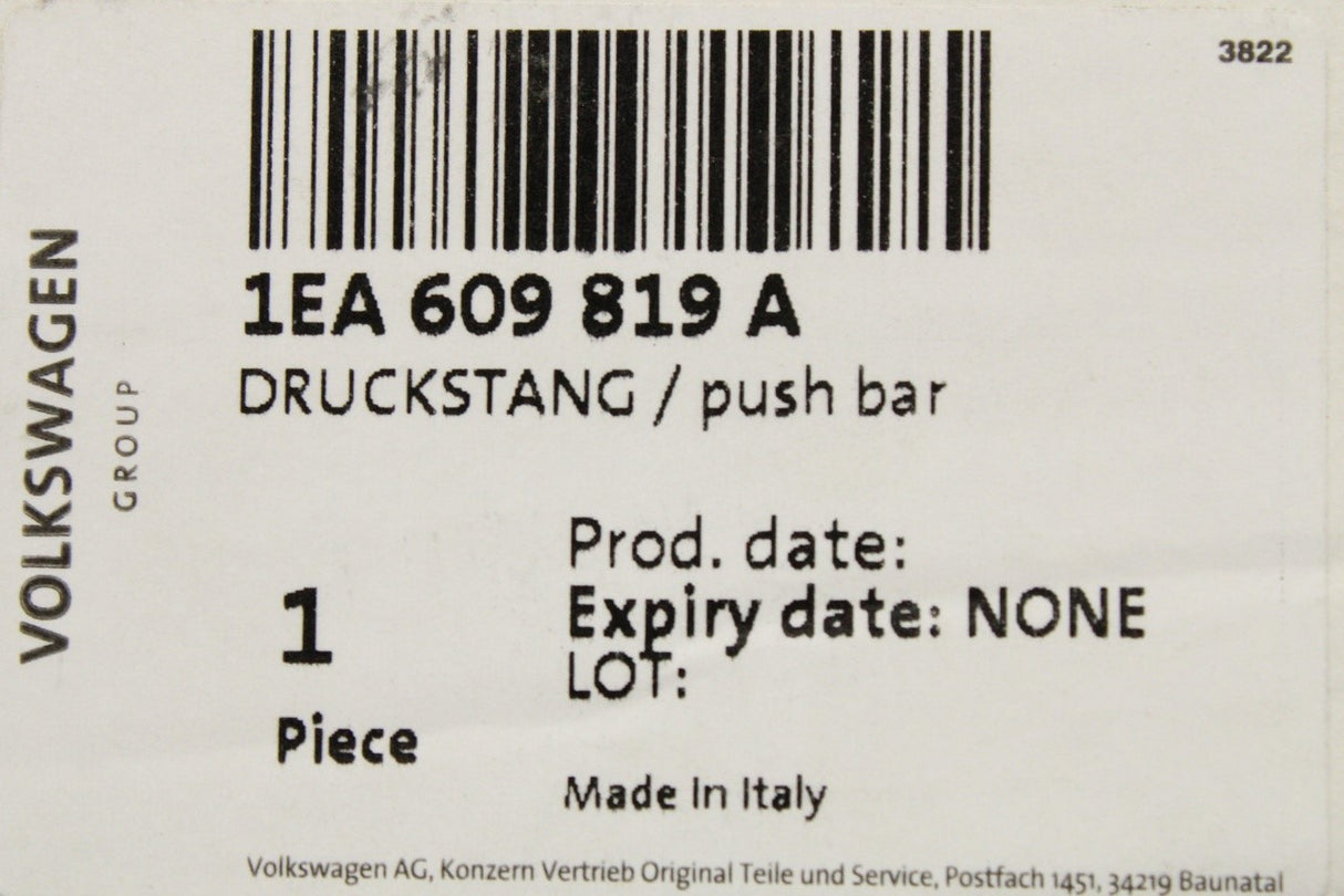 VW ID.3 Cupra Born 2020-on brake shoe push rod (rear left) 1EA609819A