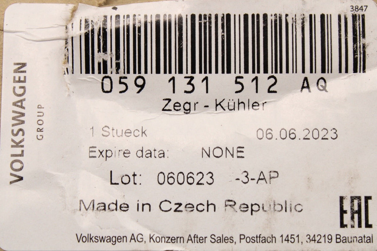 VW Amarok 2017-2022 Audi Q7 2016-on 3.0 TDI EGR cooler 059131512AQ