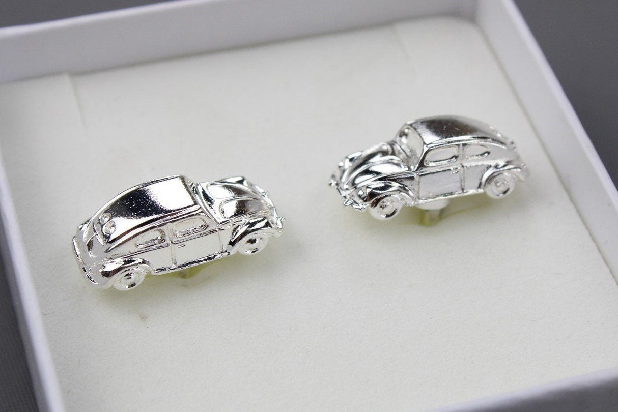 VW Pair of Volkswagen Beetle cufflinks buttons silver 000084322 XW8