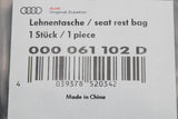 Audi accessory seat backrest storage bag 000061102D