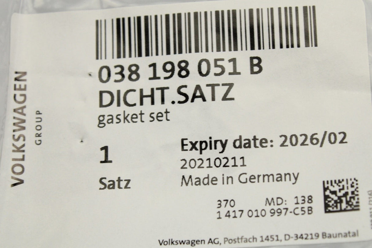 VW Audi Skoda SEAT PD injector seal kit (1.2 1.4 1.9 2.0 TDI) 038198051C