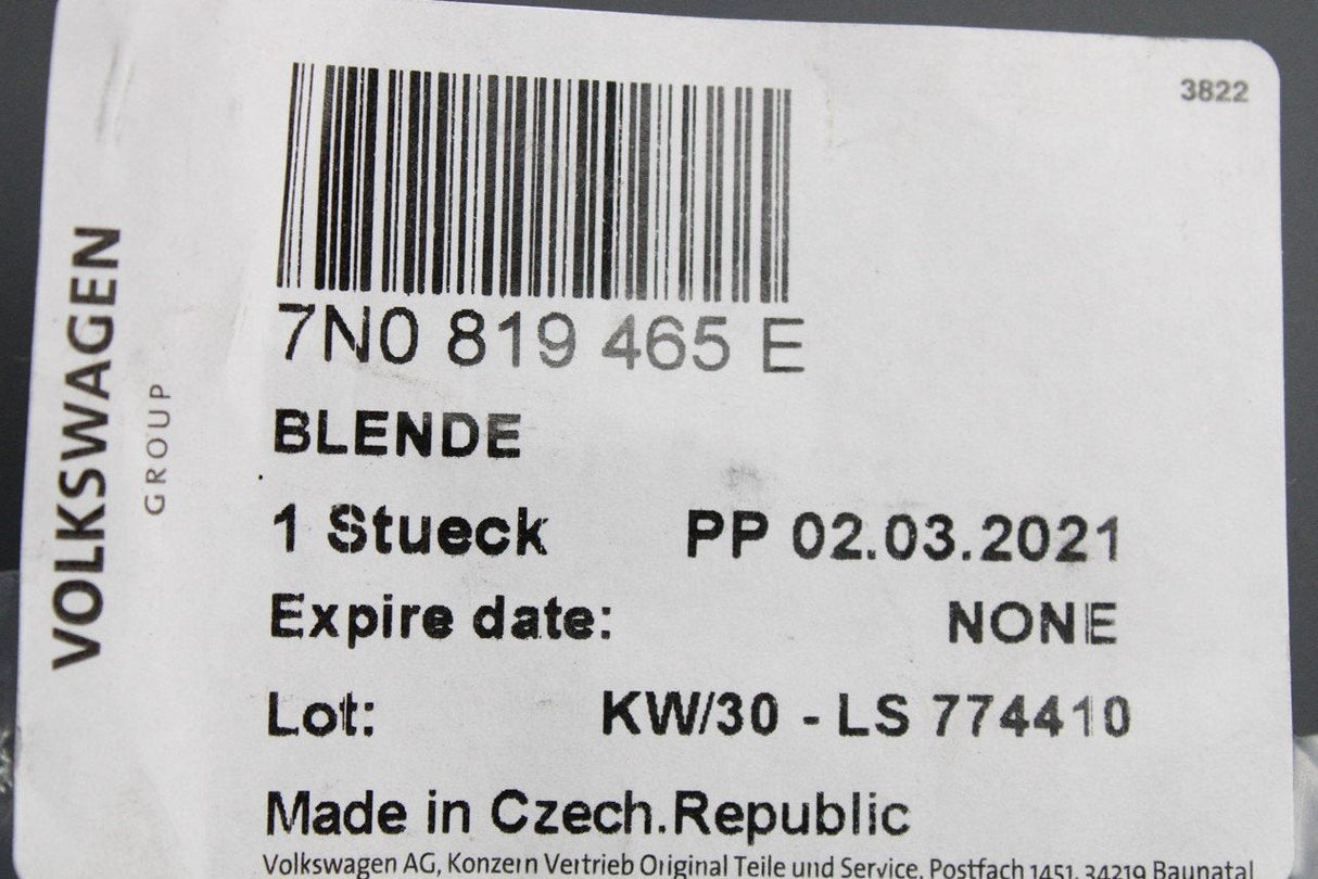 VW Golf MK7 MK8 Tiguan Audi Skoda SEAT air vent grill trim 7N0819465E