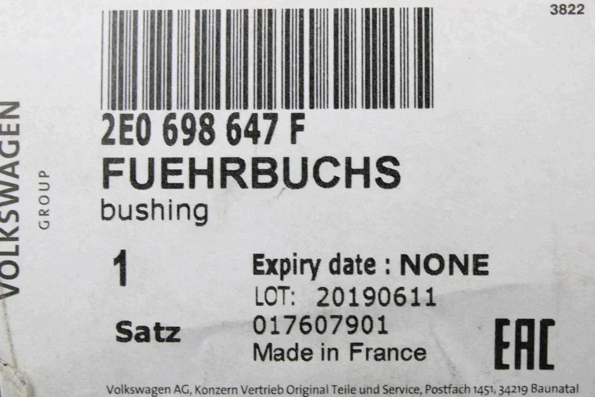 VW Crafter 2006-2016 brake caliper slide guide pins (rear) 2E0698647F