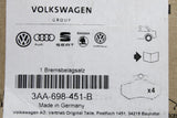 VW Passat B7 CC Sharan Tiguan rear brake pad set (rear) 3AA698451B