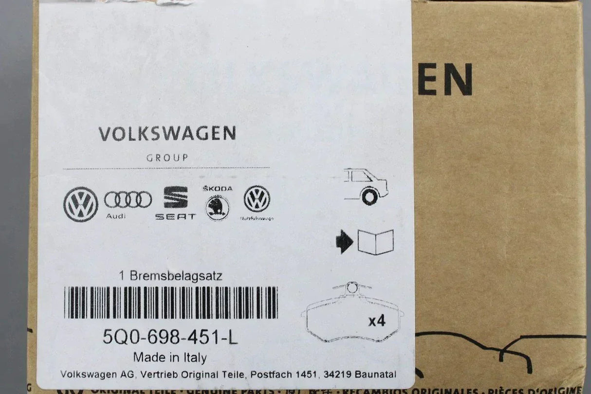 SEAT Leon 5F Skoda Octavia Audi A1 rear brake pads 5Q0698451L