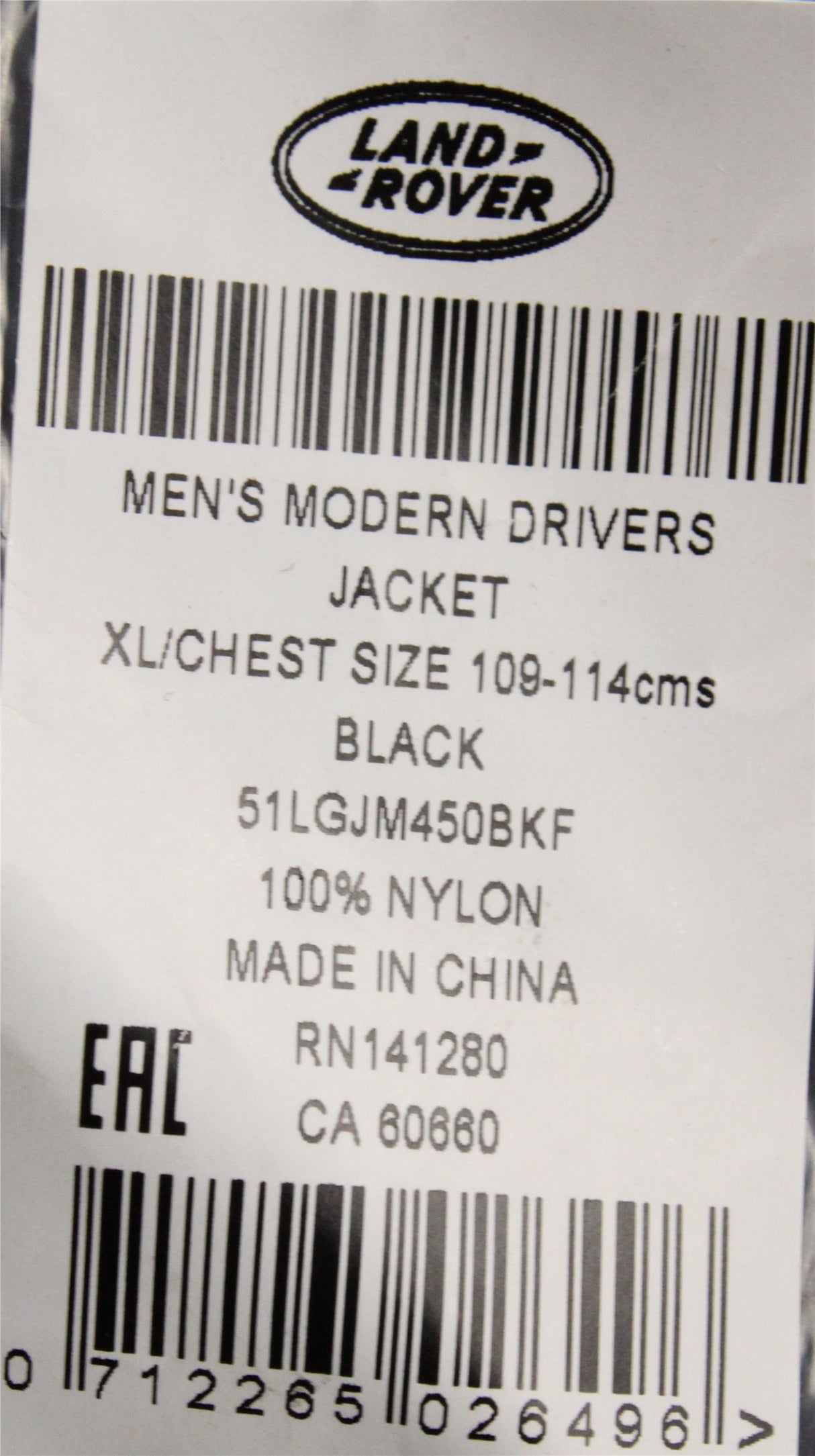 Land Rover Modern driver's jacket Mens black (XL) LGJM450BKF