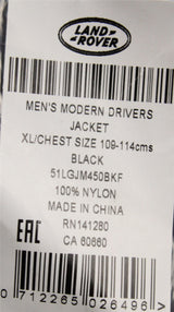 Land Rover Modern driver's jacket Mens black (XL) LGJM450BKF