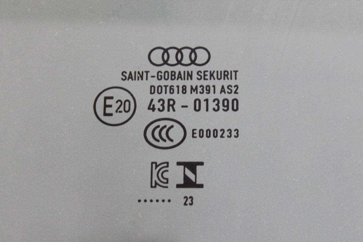 Audi A3 8Y 2022-on front door side window glass (right) 8Y0845202A