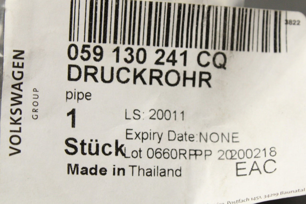 VW Touareg Audi A4 A5 A6 A8 Q5 Q7 3.0TDI fuel injector pipe 059130241CQ