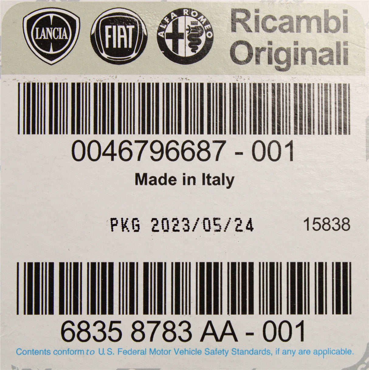 Lancia Fiat Alfa Rome oil filter 0046796687