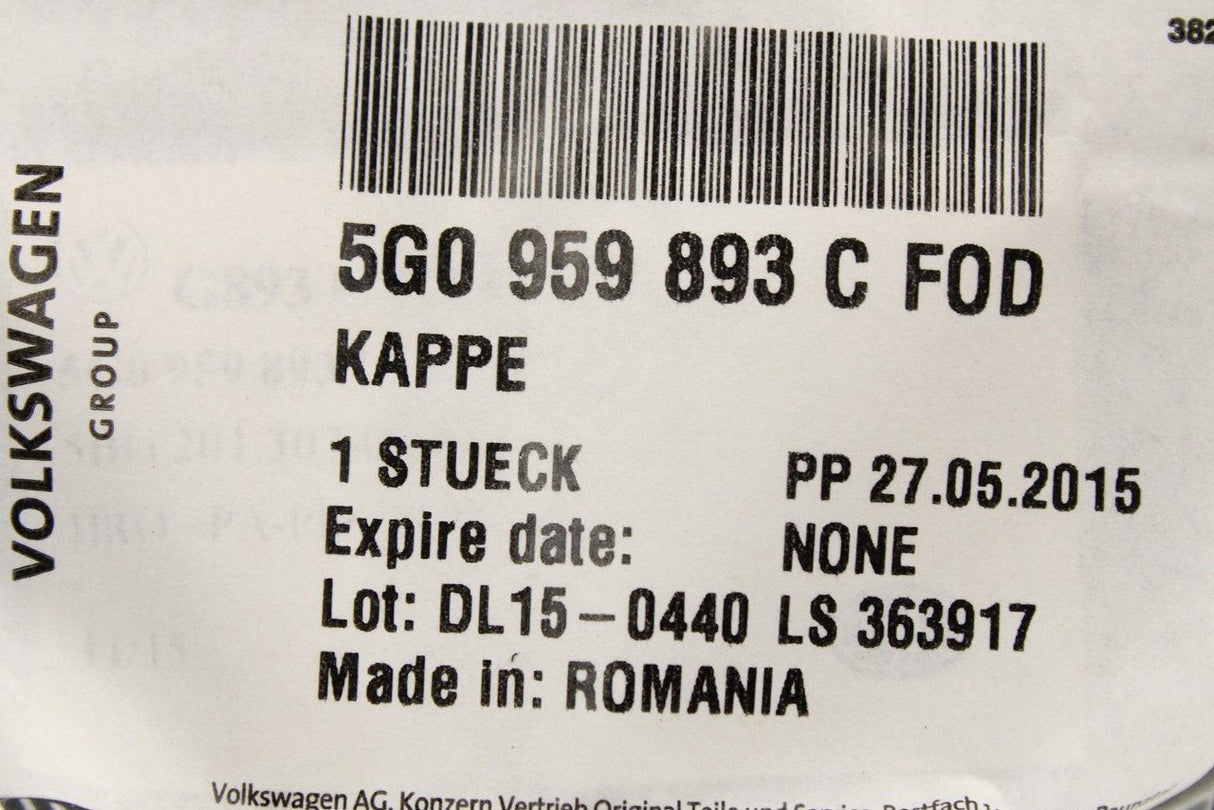 VW Golf MK7 MK7.5 2013-2020 GTE key fob top cap chrome 5G0959893C FOD