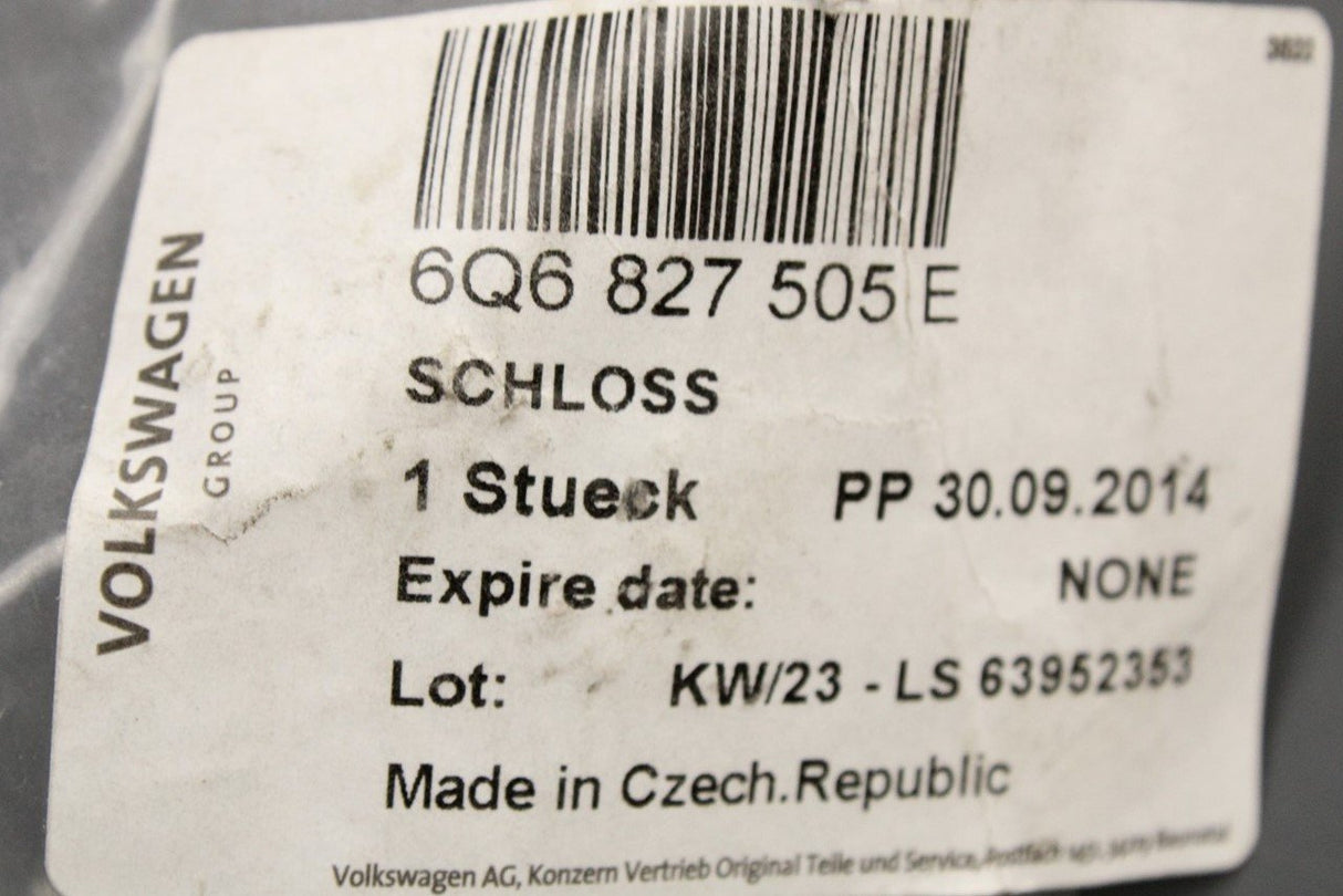 VW Polo 9N 9N3 2002-2010 boot lid lock with micro switch 6Q6827505E